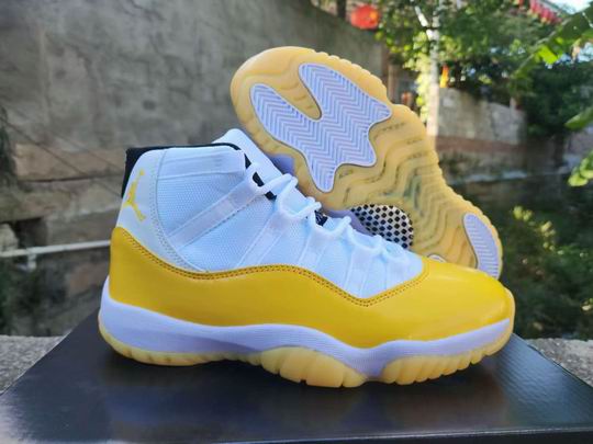 Air Jordan 11 White Yellow Men's Basketball Shoes-83